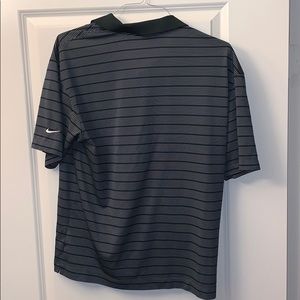 Large green stripe nike dry fit golf shirt